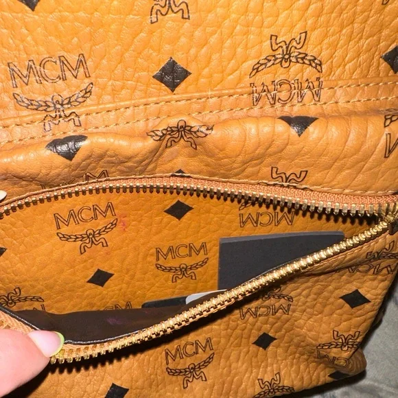 MCM brown and gold backpack. - Picture 7 of 9